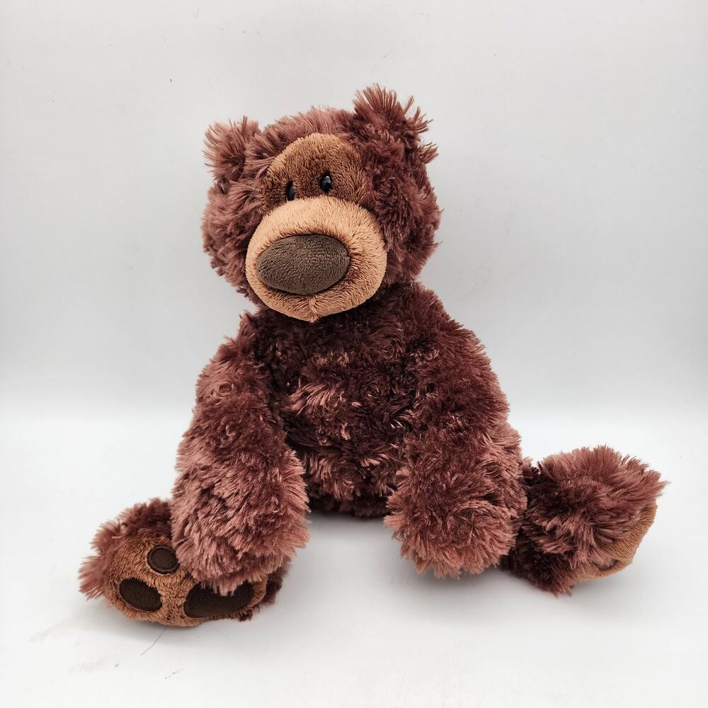 Gund Philbin Teddy Bear Plush 10” Fuzzy Brown Floppy Stuffed Animal Toy 6074387